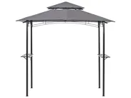 Paviljong NARO 240 cm 148 cm Metall Grå_851680