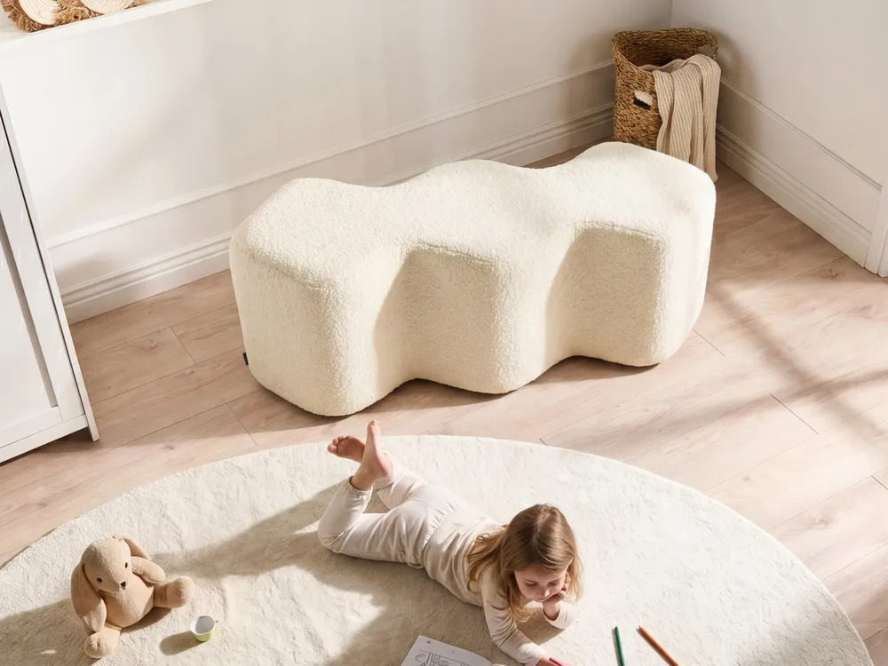 Upholstered Bench LITTLETON Boucle Off-White_1082322
