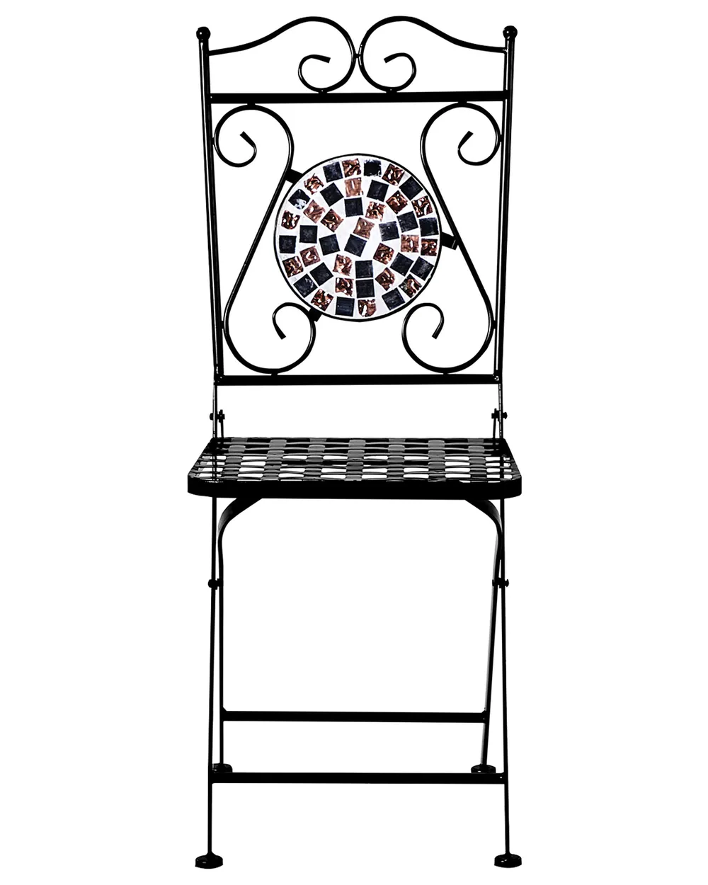 Set of 2 Garden Chairs CARPINO Metal Black_919914
