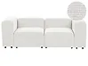 Modular Sofa 2 Seater FALSTERBO Corduroy Off-White