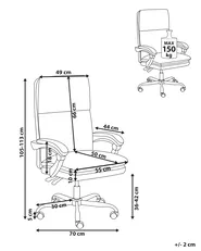 Executive Chair SERENE Faux Leather Light Grey_998329