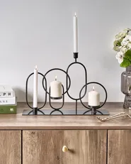 Candle Holder COBH 30 cm Metal Black_995137