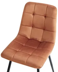 Ruokatuolisetti 4 kpl POWELL Sametti Oranssi_966749