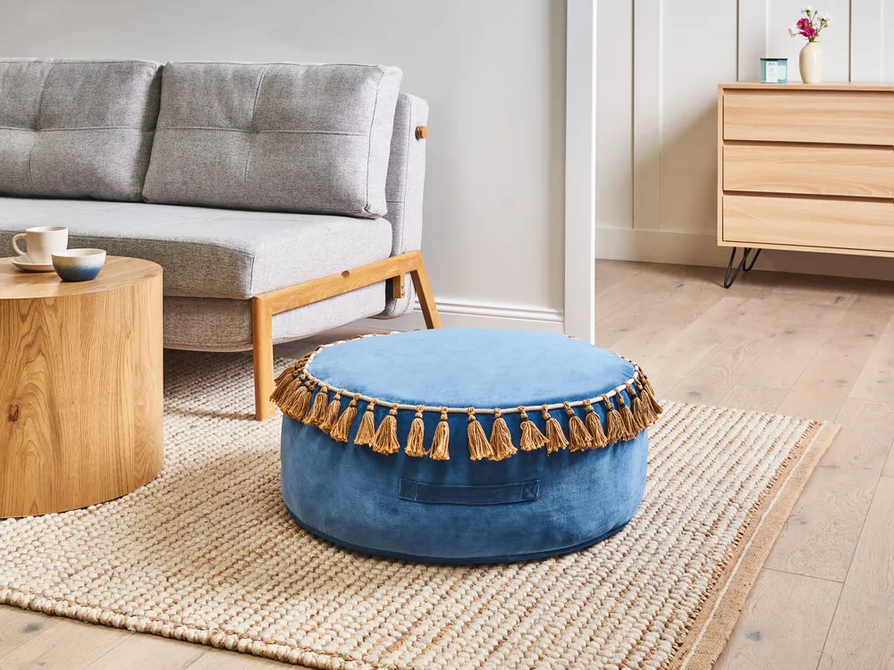 Pouffe GOTHA Velvet Blue_1036384