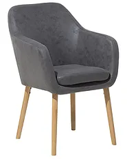 Dining Chair YORKVILLE Faux Leather Grey_693065