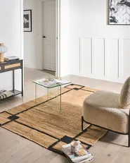 Rug GONDIA Black/ Beige 160 x 230 cm Jute_1040299
