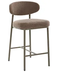 Set med 2 barstolar UNITY Bouclé Taupe_1042284