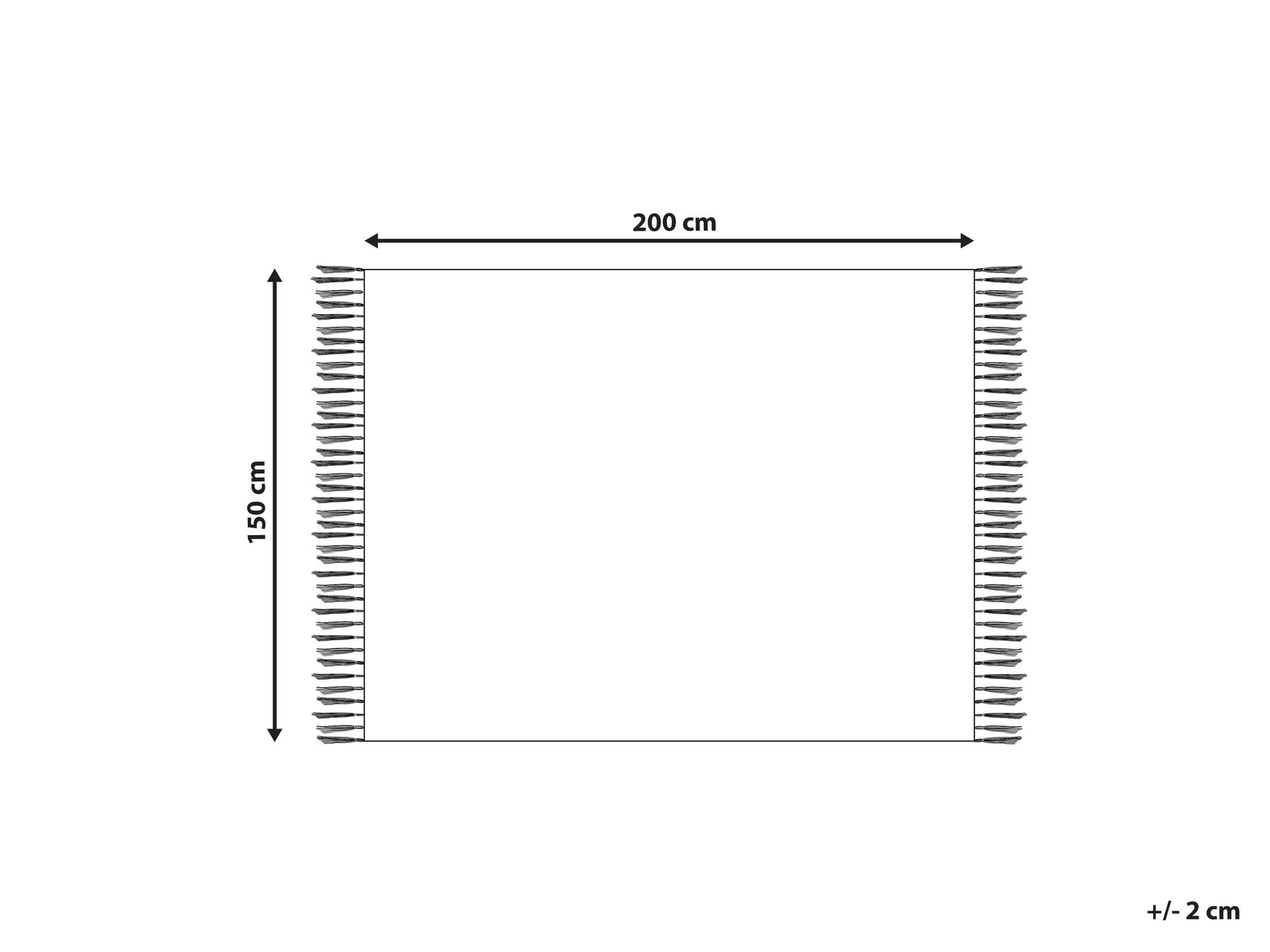 Pläd KHARI Bomull 150 x 200 cm Orange_1067537