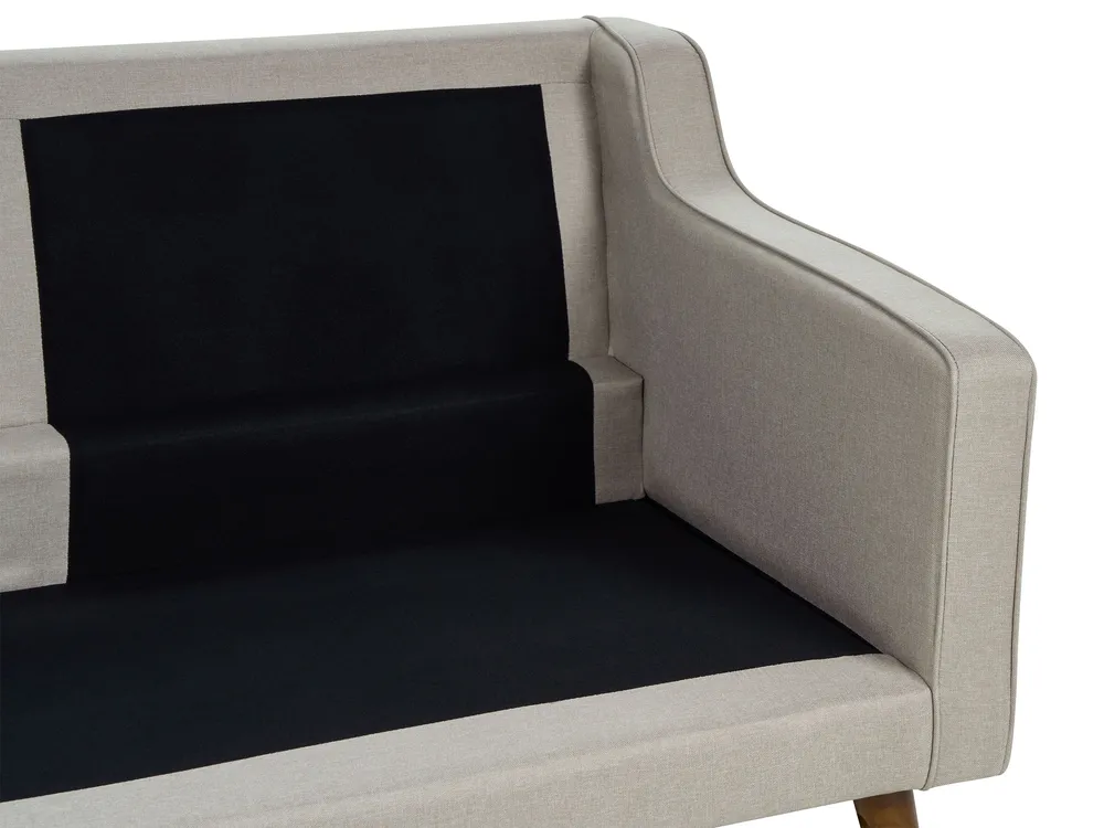 Sofa 3 Seater LOKKA Fabric Beige_897626