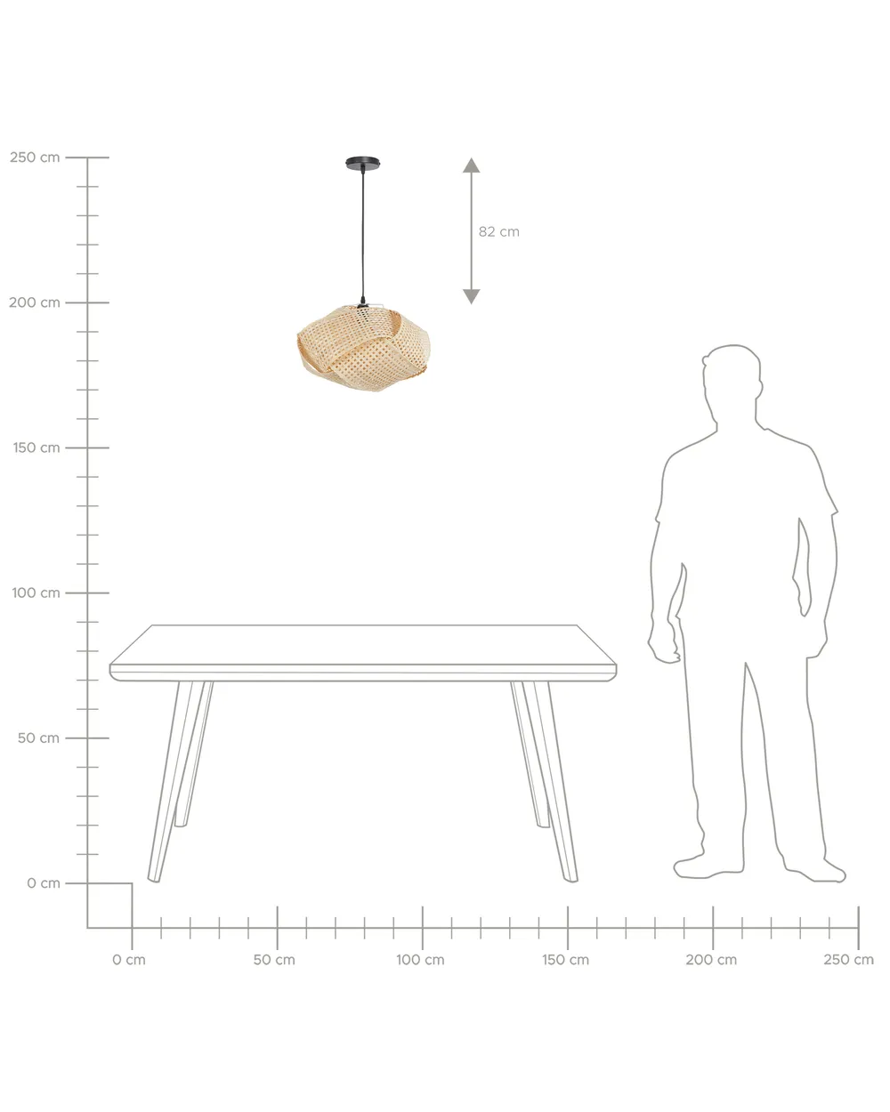 Pendant Lamp HALIL Bamboo Wood Beige_934812