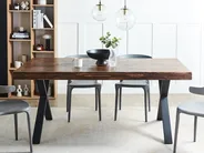 Dining Table CLIFTON Dark Brown 180 cm 90 cm Pine Wood_961112