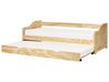 Trundle Bed Pine Wood LUNERAY 90 x 200 cm (EU Single) Light Brown