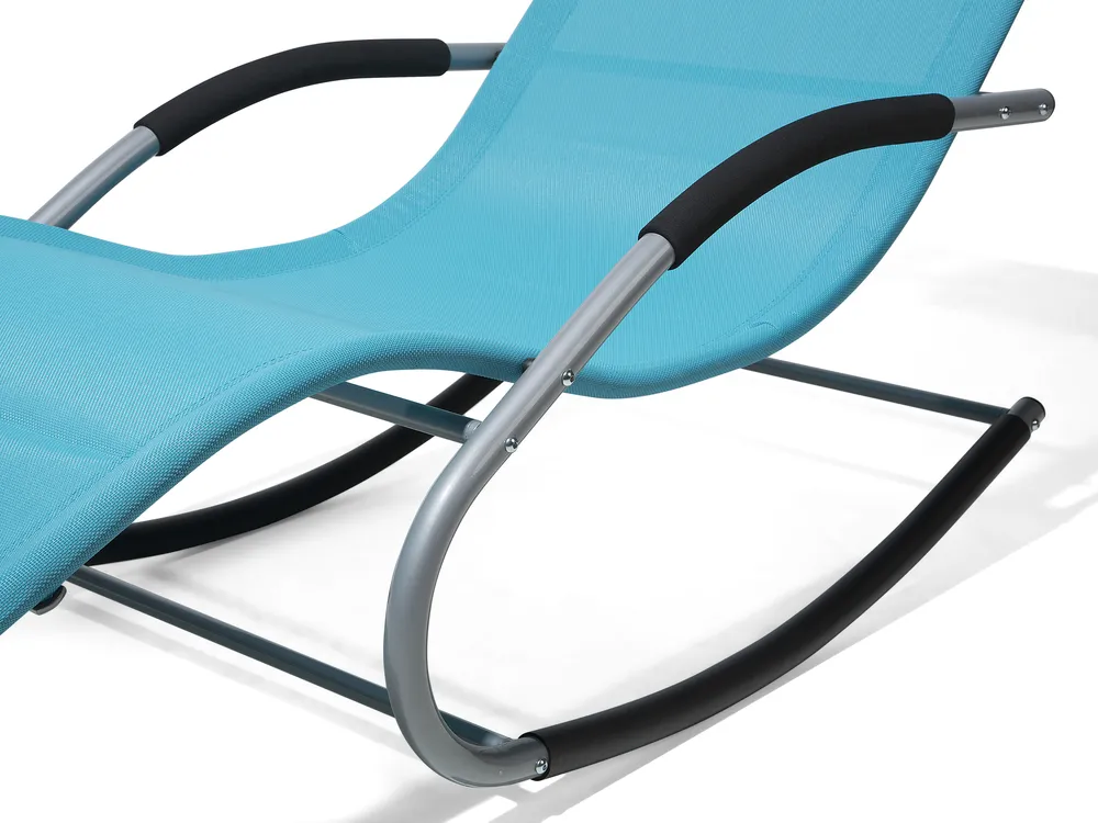 Rocking Sun Lounger CARANO Metal Turquoise_689443