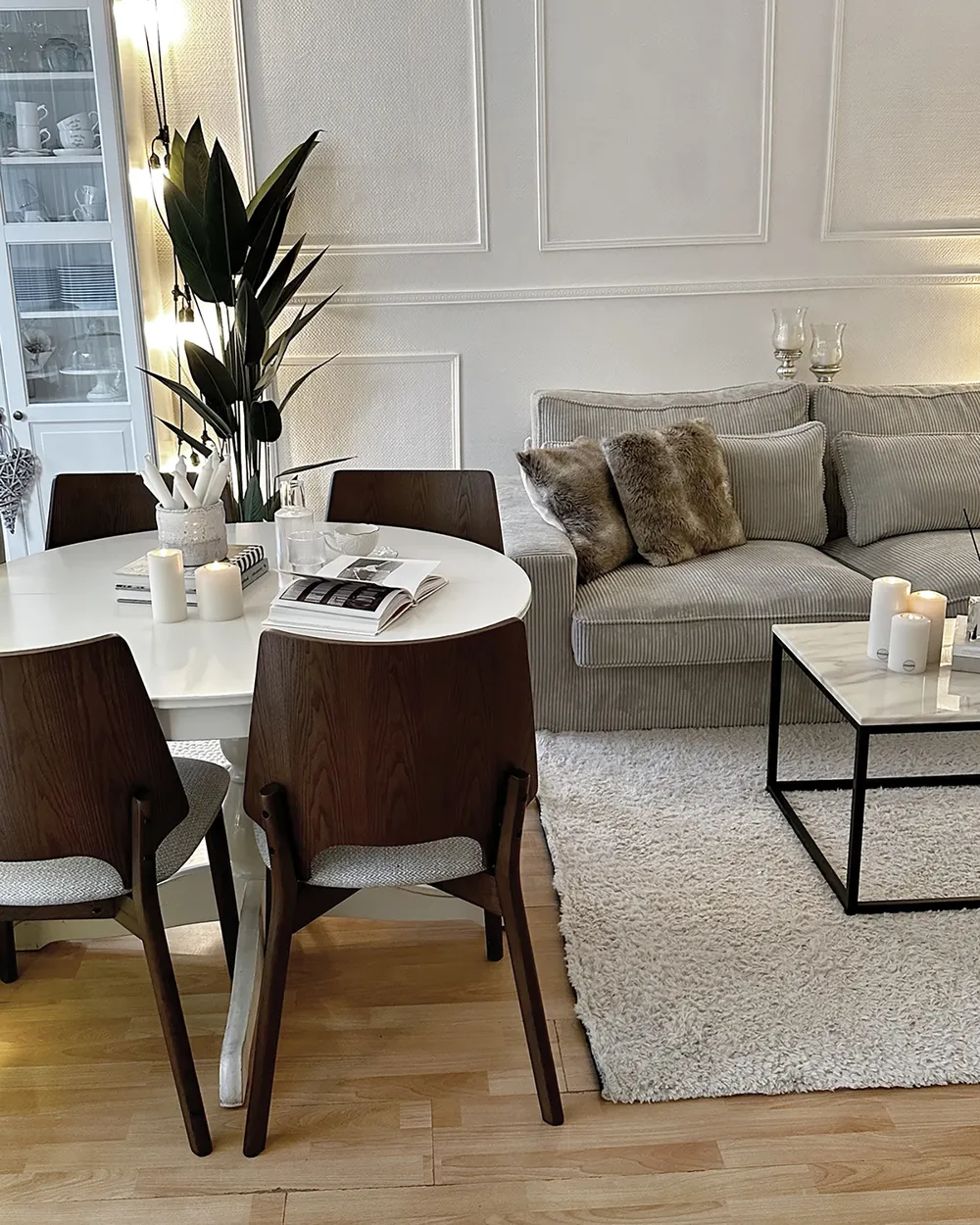 Set of 2 Dining Chairs ABEE Brown/ Grey_907271