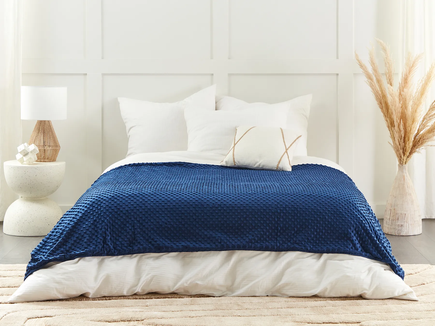 Weighted Blanket Cover 1000 CALLISTO 135 x 200 cm Navy Blue_891866