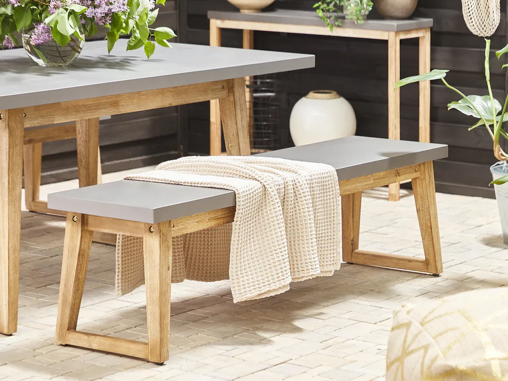 Garden Bench ORIA 160 cm Concrete Grey