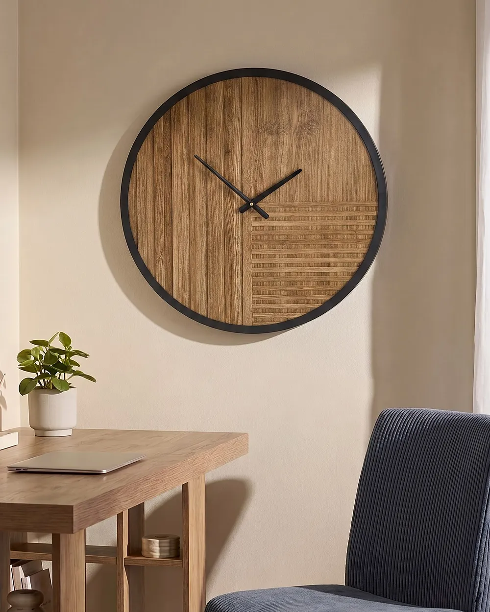 Wall Clock DURTAL 60 cm Brown_1146658