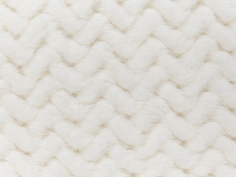 Bedspread SURMI Faux Fur 150 x 200 cm Off-White_917656