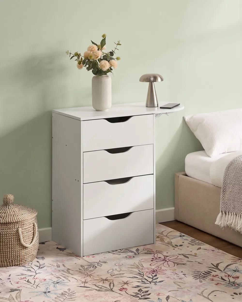 Dressing Table with Mirror and Stool BELOEIL White