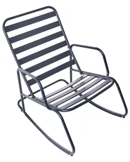 Garden Rocking Chair TURI Metal Black_1020919