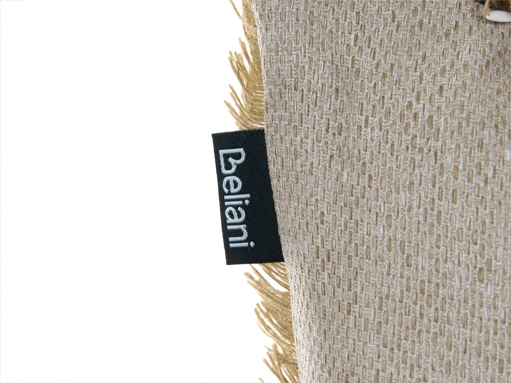 Set of 2 Outdoor Cushions CASTANEA Solid 45 x 45 cm Beige_1125166