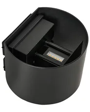 Set of 2 Outdoor LED Wall Lights MORAY with Motion Sensor Black_1102906