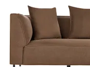 Corner Sofa 3 Seater SATER Fabric Brown Left Hand_1019342