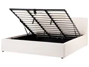 Ottoman Bed LAGARDE Fabric Off-White 180 x 200 cm (EU Super King)_1049432