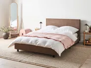 Bed Boucle ALBI 140 x 200 cm (EU Double) Brown_981584