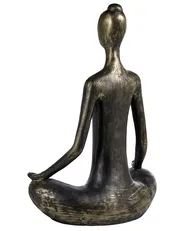 Garden Statue YOGHINA Woman Black/ Gold_1150421