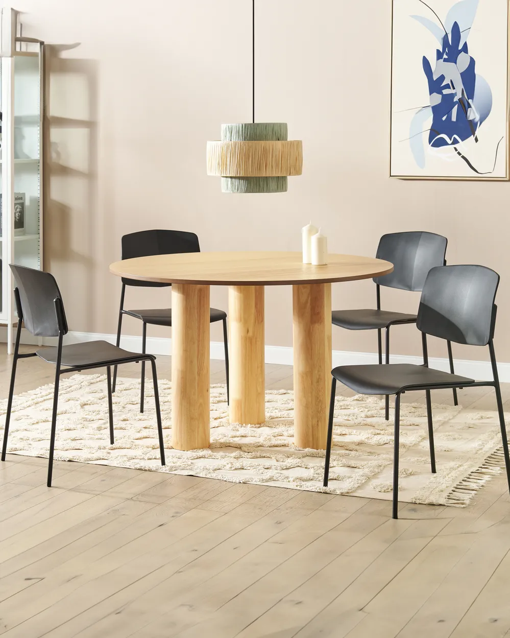 Set med 4 matstolar ASTORIA Svart