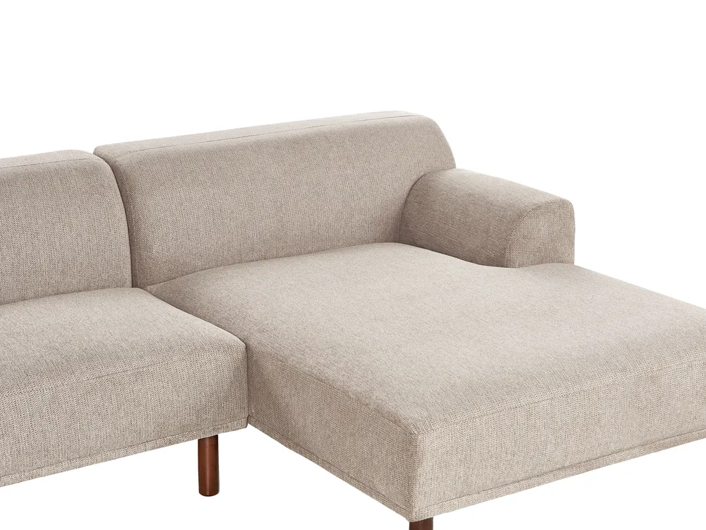 Corner Sofa 3 Seater HOLT Fabric Taupe Left Hand_959197