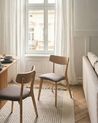Sett med 2 spisestoler HOLLY Heltre Lysebrun/brun