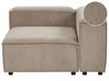 Corner Seat ARDAL Corduroy Light Brown Left Hand