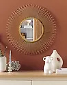 Väggspegel CILLY 80 cm 80 cm Metall Guld