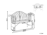 Garden Bench MILAZZO 130 cm Metal Black_825339