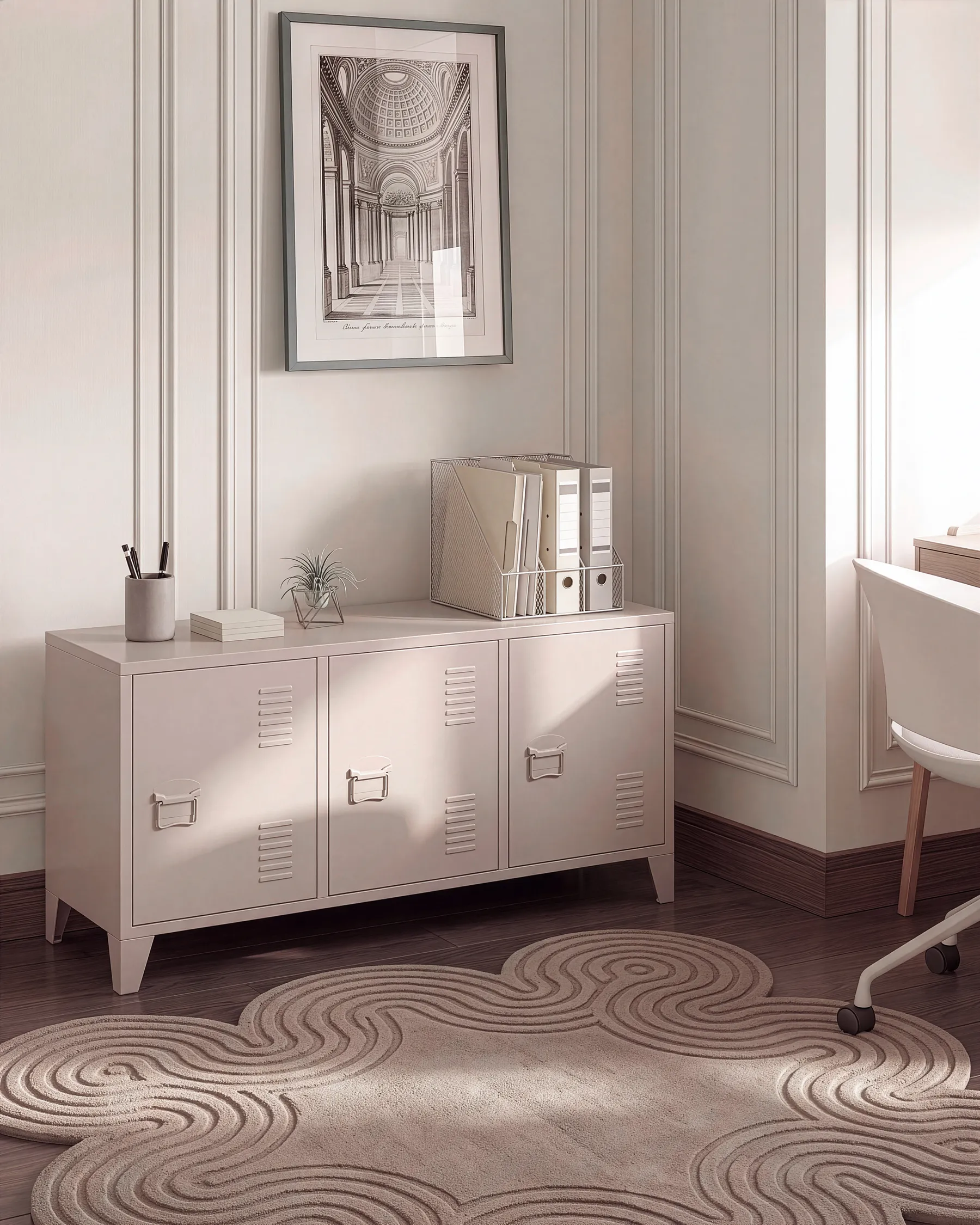 Säilytysyksikkö CARDIFF Metalli Beige_1113653