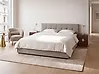 Ottoman Bed LAURESSES Fabric Taupe 180 x 200 cm (EU Super King)