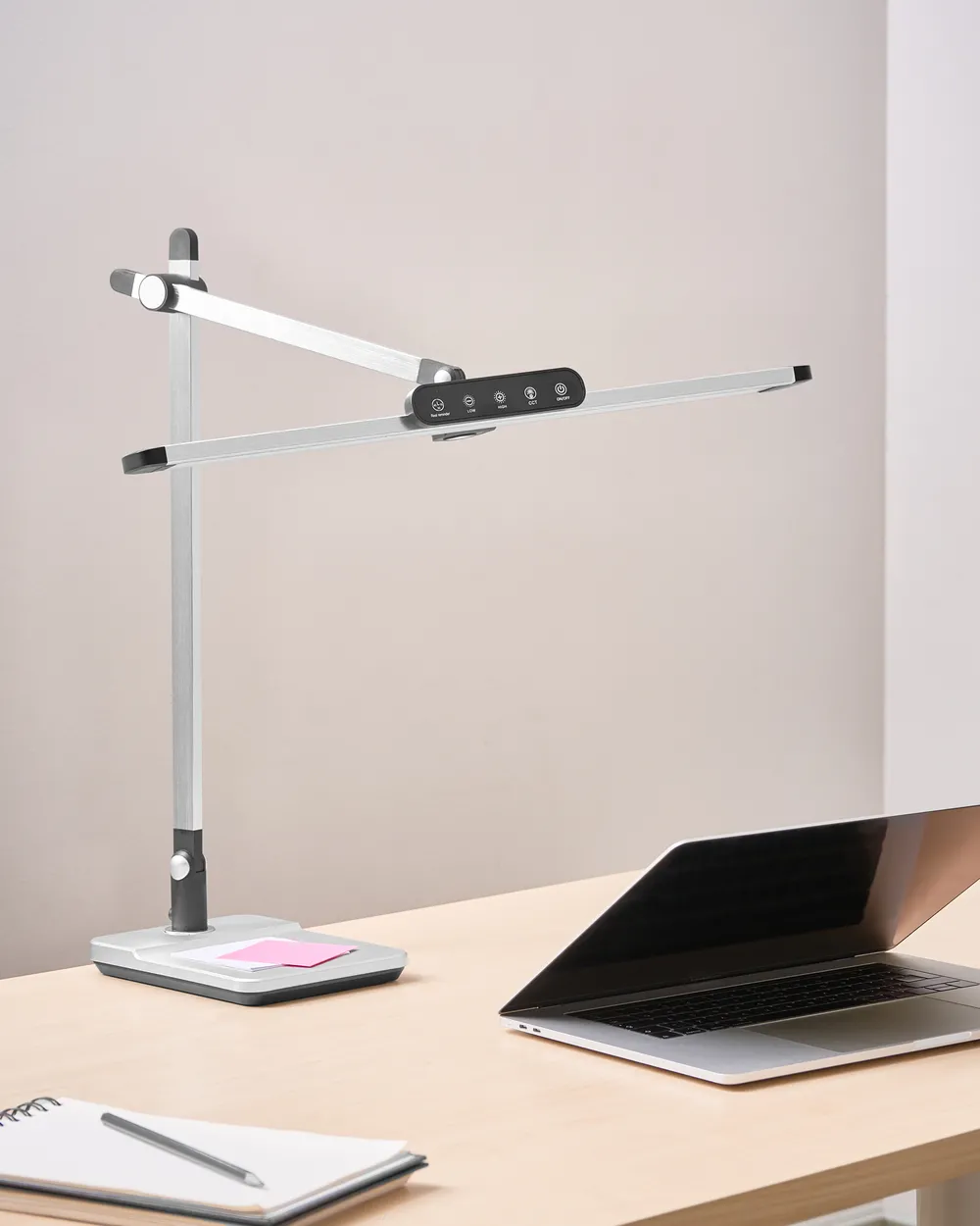 LED Desk Lamp SERPENS with Dimmer Silver