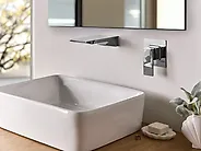 Wall Mounted Basin Mixer Tap KARUAY Brass Silver_1184689