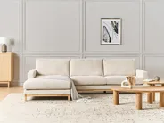 Hörnsoffa 4-sits SIGGARD II Manchester Ljusbeige Högervänd_944399