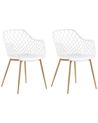 Set of 2 Dining Chairs NASHUA White