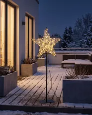 Ulkokoriste LED-valo SANNAN 110 cm Tähti Musta_1148680