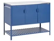 Outdoor Kitchen Cabinet MAENZA Blue Metal_1044829