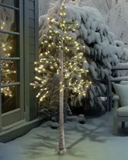 Ulkokoriste LED-valo ALBIONI 180 cm Puu Valkoinen_937664