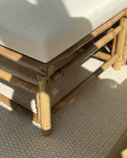 Garden Corner Sofa with Table 4 Seater CERRETO Bamboo Off-White Left Hand_1006321