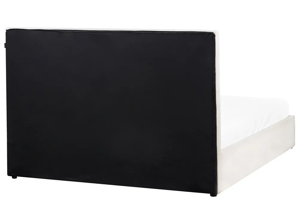 Ottoman Bed LAGORD Fabric Off-White 160 x 200 cm (EU King Size)_971932