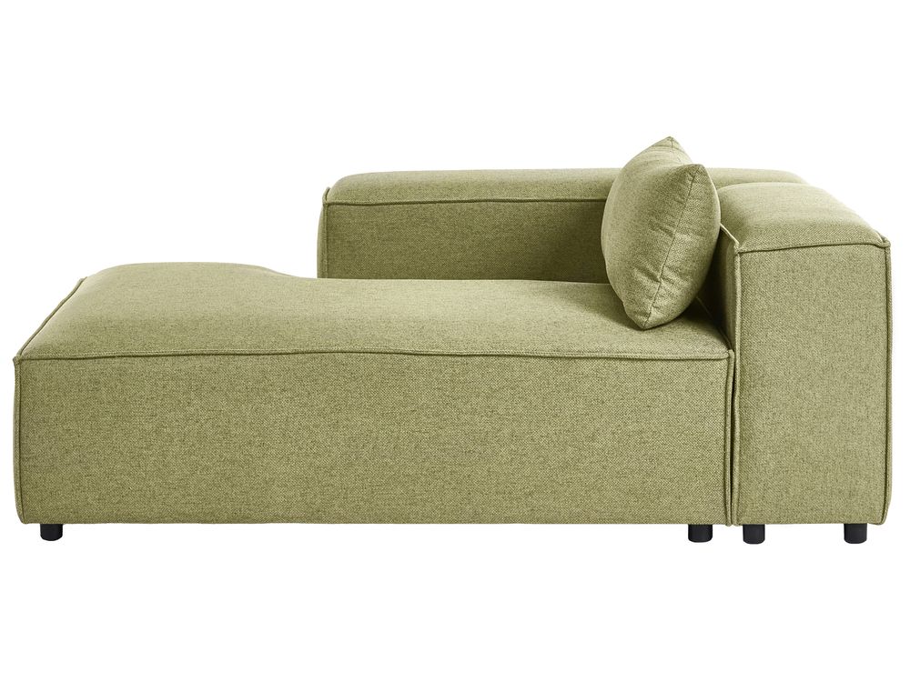 Right-Hand Chaise Longue BRANDE Fabric Light Green