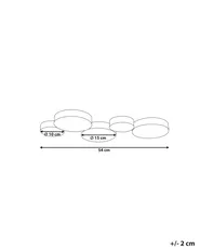 LED Ceiling Lamp LUGA Metal Black_847463