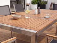 Garden Dining Set 6 Seater GROSSETO Eucalyptus Wood Brown/ Grey_1106739